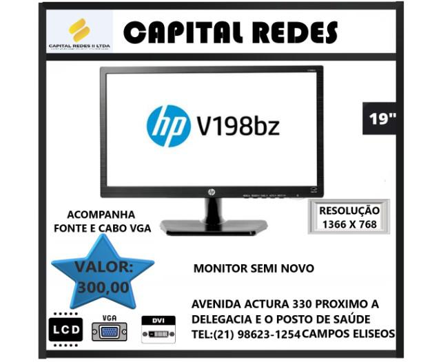 Monitor HP 19 Polegadas V198BZ Seminovo