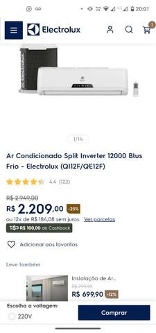 Ar condicionado Split 12000 Eletrolux Inverter INSTALAÇÃO