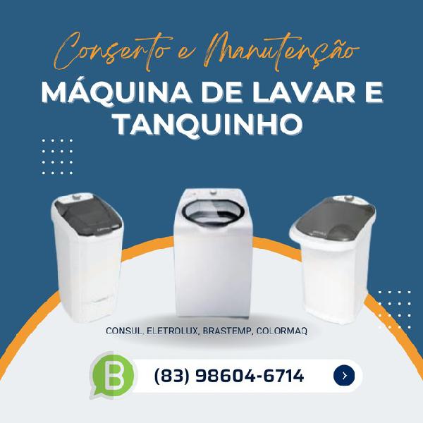 Conserto e manutenção de máquina de lavar e tanquinho