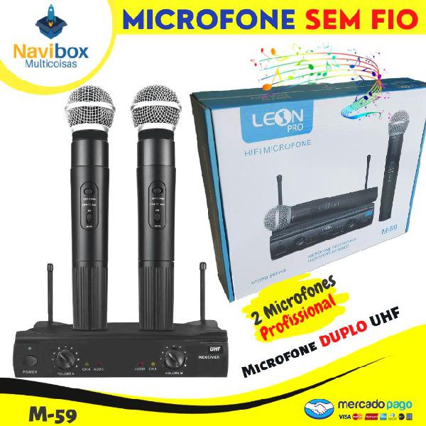 Microfone Sem Fio M-59 Profissional