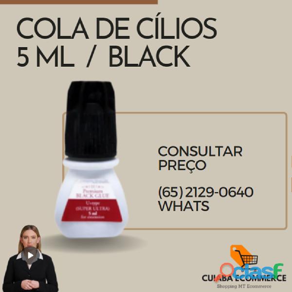 Cola de Cílios Super Ultra Cola Extensão de Cílios Black 5 Ml