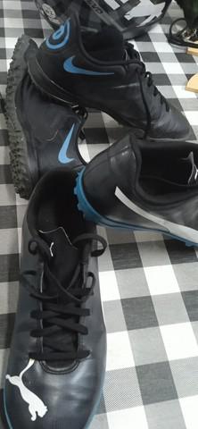 Chuteiras Nike tiempo e Puma