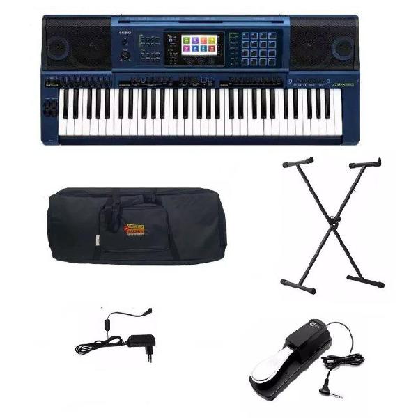 Kit gold teclado casio mz x500 arranjador 61 teclas na loja