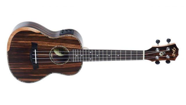 Ukulele Seizi Bora-Bora Plus Concert Elétrico Ebony