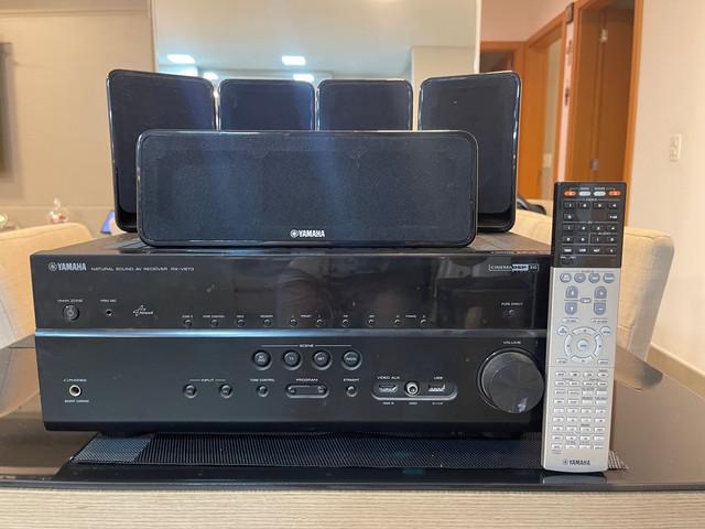 Receiver Yamaha rx-v673 com 5 caixas de som