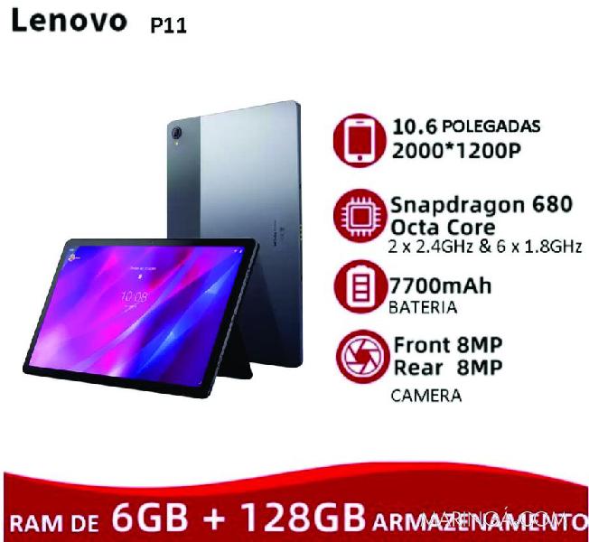 Tablet lenovo p11 128 gb de armazenamento - aceito cartão