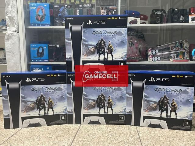 Ps5 digital + brindes + jogo + 01 ano de garantia produto