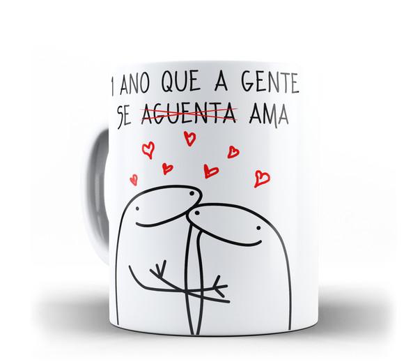 Caneca flork 1 ano de namoro caneca dia dos namorados | elo7