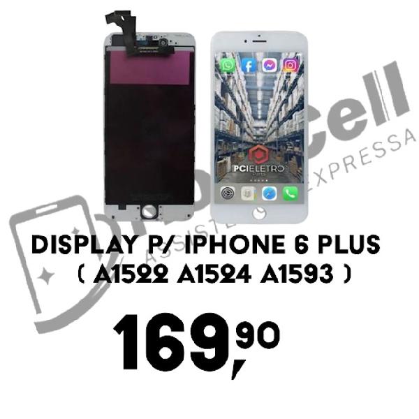 Tela / display p/ iphone 6 plus branco (a1522 a1524 a1593)