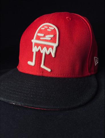 Bone New Era edição Jon Burgerman vermelho