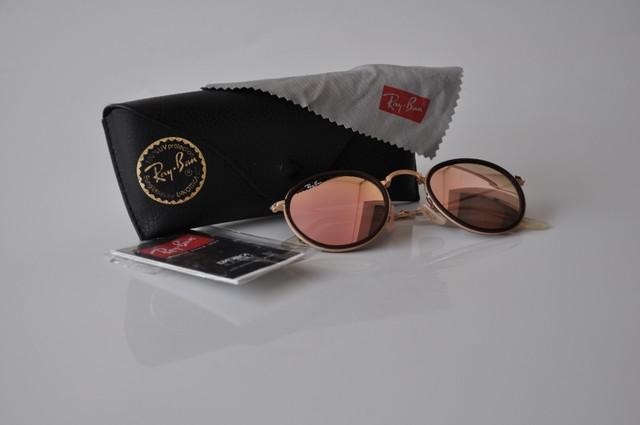 Culos rayban dobrável | lente rosa