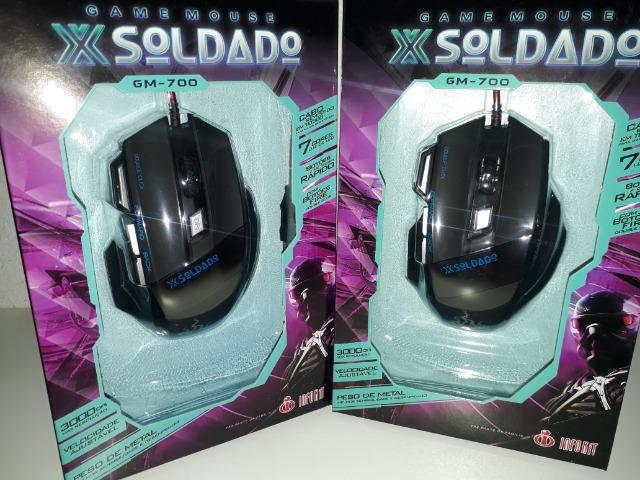 Mouse gamer 7d led extreme 3000dpi x soldado gm-700 preto