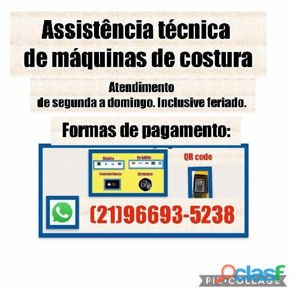 Mecânico de Máquinas de Costura em Domicilio(21)96693 5238