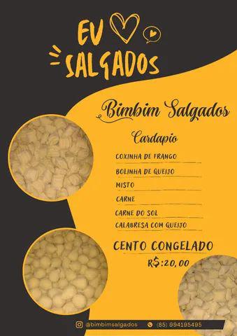 Mini salgados congelados