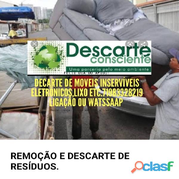 Descartamos móveis velhos sucatas