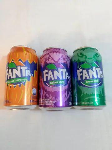 3 Latas Fanta Halloween Laranja e Uva Guaraná Vazia Ler