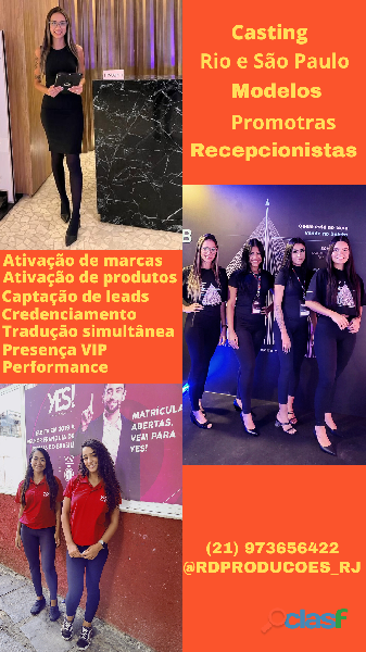 Contrate as melhores promotoras do Rio e São Paulo para marketing promocional e eventos