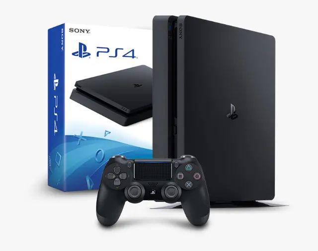 Sony ps4 slim 1tb + 1 controle + 1 headset série gold + 4