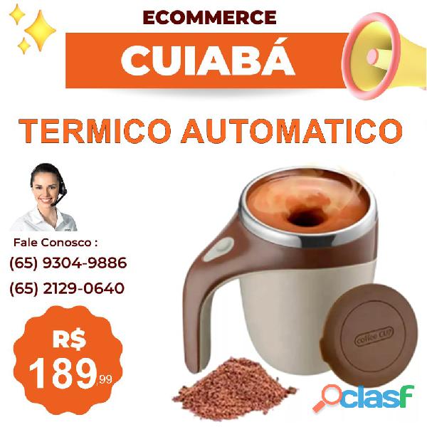 Copo térmico caneca fazer café mistura shake automatico fitne