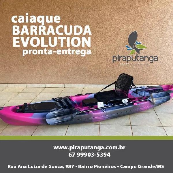 Caiaque Pesca Rosa Lontras Barracuda Evolution Fábio Baca