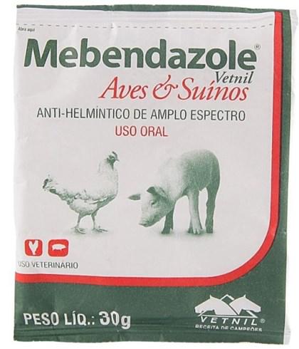 Mebendazole aves e su/xc3/xadnos envelope 30 gramas