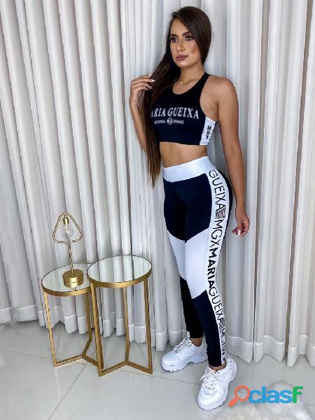 Conjunto Maria Gueixa calça + top cropped