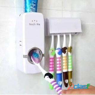 Dispenser aplicador creme dental automatico pasta dente suporte escovas