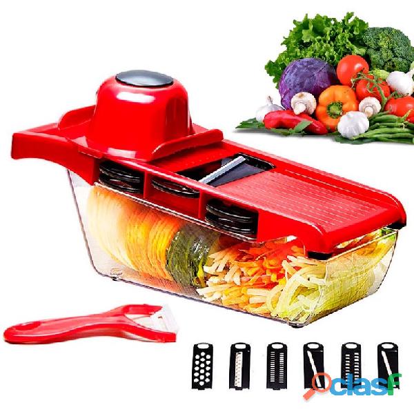 Mandoline profissional cozinha aço inox 10 in 1 fatiador cortador ralador de legumes verduras frutas