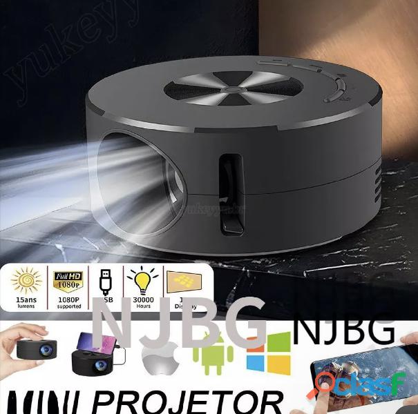 ￼0919 projetor de celular hd 1080p com led portátil para casa tela móvel da mesma definição yt200