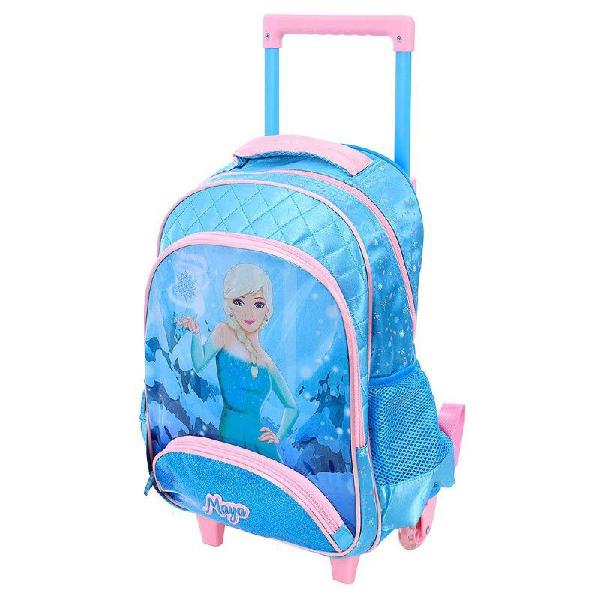 Mochila escolar infantil meninas de rodinha princesa maya