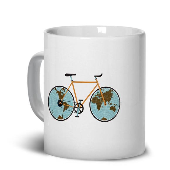 Caneca Bicicleta Vintage Mapa Mundi - Xicara 1382cp | Elo7