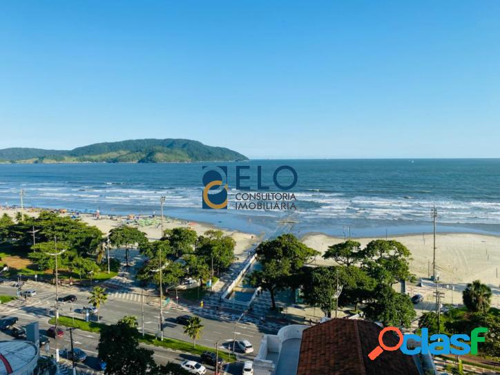 Ótimo apartamento para venda com 266m² e vista mar no boqueirão, santos