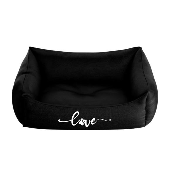 Cama pet preta personalizada tamanho p love | elo7