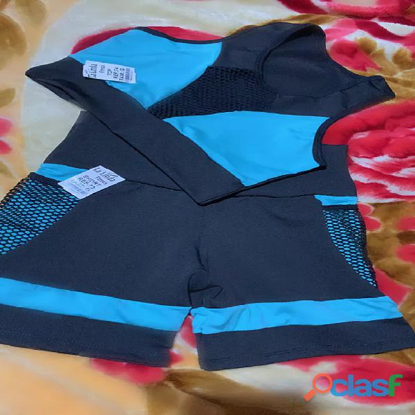 Conjunto Fitness feminino Academia Short+ Top