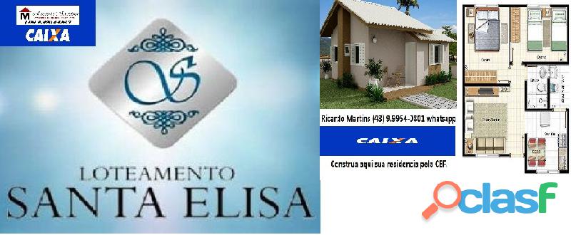 Loteamento santa elisa içara terreno a venda