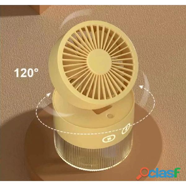 Mini Ventilador Climatizador De Ar Portátil Pulverização De Água Resfriamento USB Recarregável