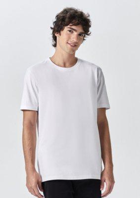 Camiseta masculina manga curta comfort - branco