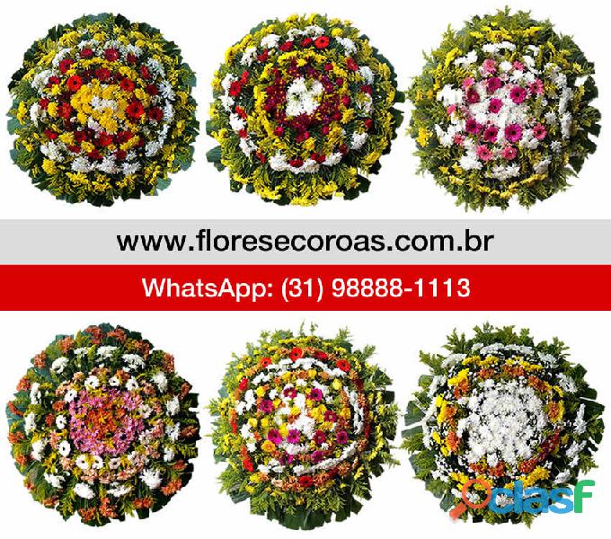 Coroa de flores em belo horizonte, entrega coroas velório bh, cemitério belo horizonte flora