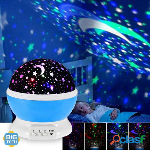 Mini projetor luminária abajur infantil céu estrelado lua galaxy projetor estrela hx612