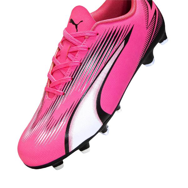 Chuteira campo puma ultra play infantil - rosa/preta