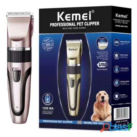 Máquina Tosa Kemei Km 1053 Pet Animais Cães Gatos Bivolt