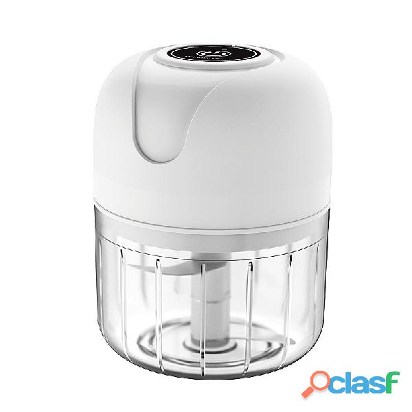 Mini Processador Elétrico Moedor Carne Vegetais Alho Fruta Amendoim Recarregável USB 250ml