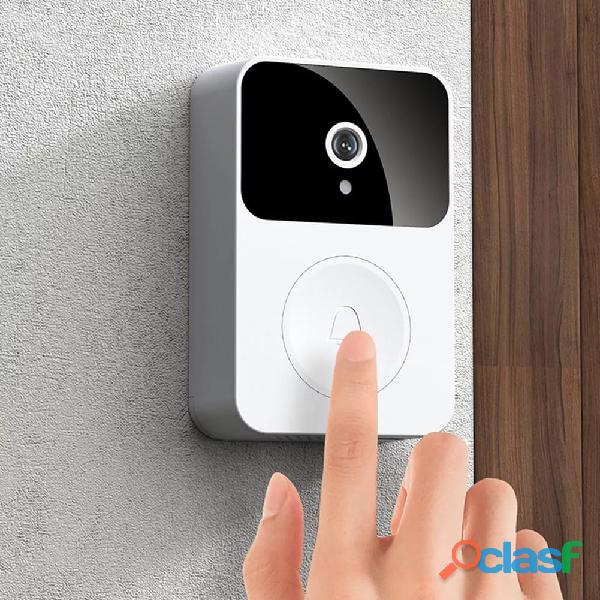 Campainha com câmera vídeo porteiro sem fio wi fi hd inteligente smart home vê pelo celular recarreg