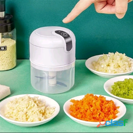 Mini processador elétrico de alimentos portátil com 3 lâminas