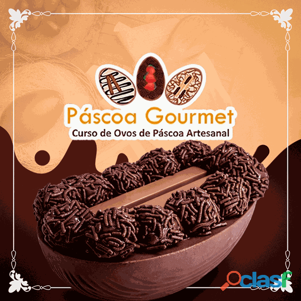 Páscoa Gourmet curso de ovos de páscoa artesanal