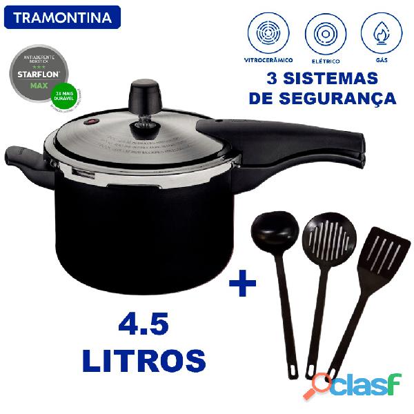 Panela de Pressão Vancouver Tramontina Alumínio 4,5 Litros Antiaderente Starflon Max