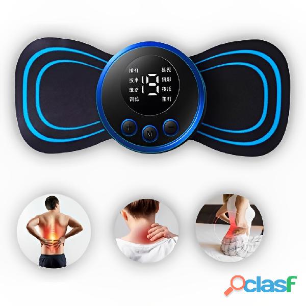 Mini massageador elétrico portátil cervical ems alivia dores corpo pescoço