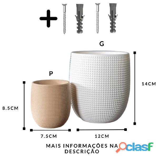 Vaso premium decorativo de parede para plantas com drenagem