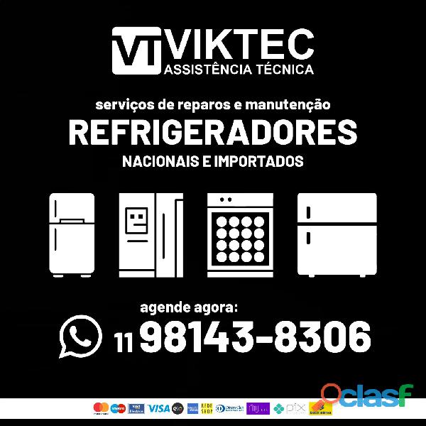 Consertos para refrigeradores de marcas nacionais e importadas