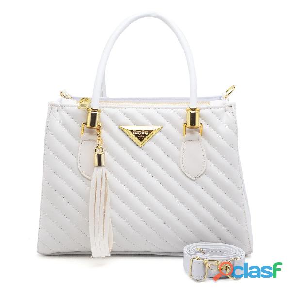 Bolsa Feminina Lorena Média Shopbag Bordada Linea